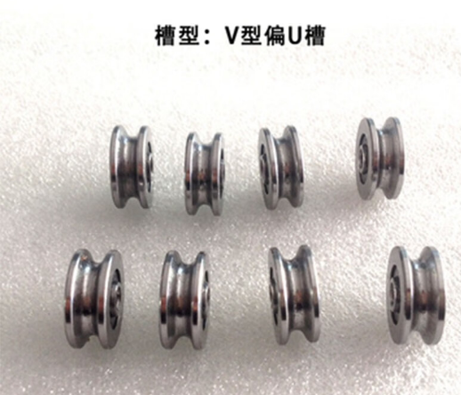  泰码讯外圈带槽轴承V型槽SG/U型槽LFR凹槽滑轮导轮导向校直轮矫直轮内径V槽内6*外21*厚6槽宽1.8深1.2